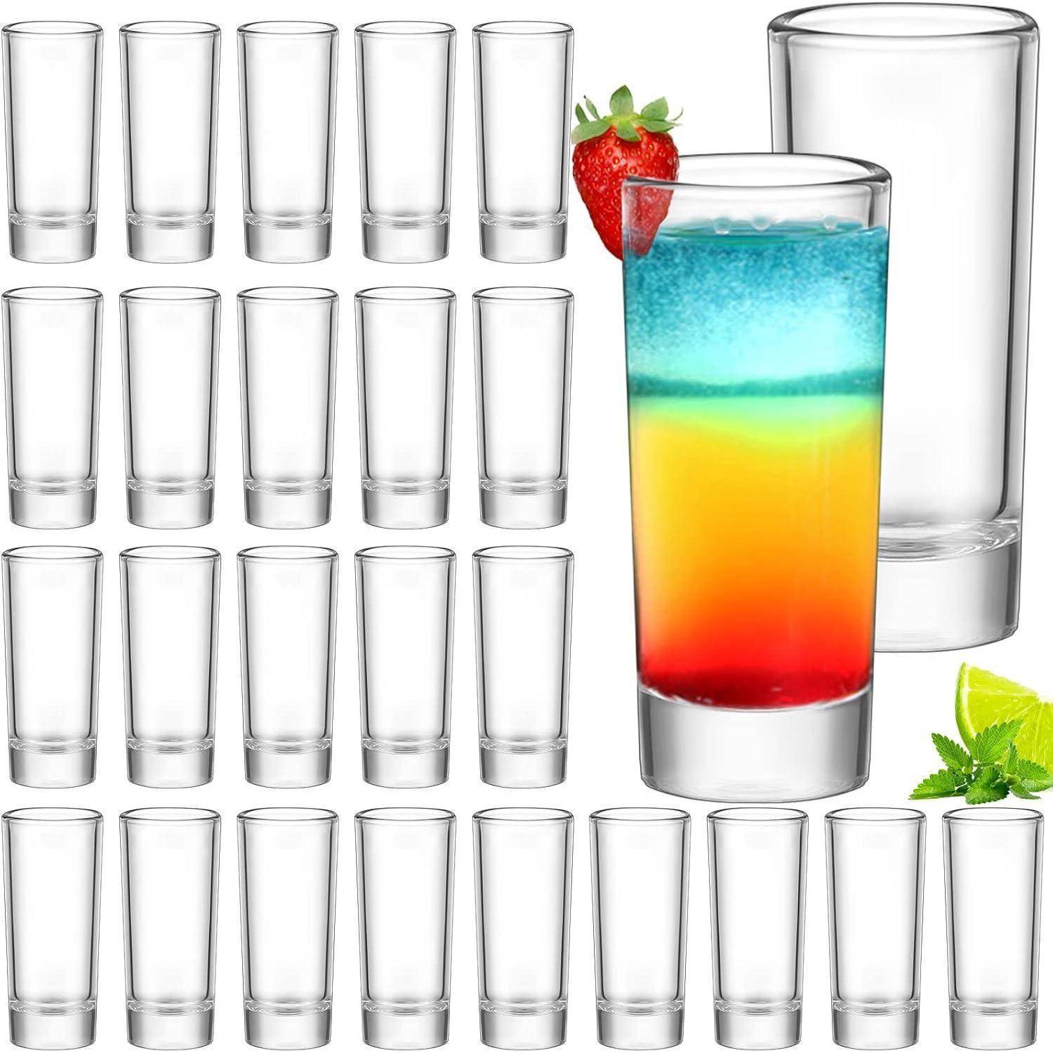 24er Schnapsgläser-Set 60ml transparent hochwertiges Kristallglas