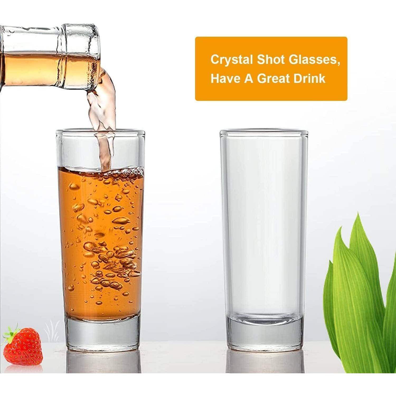 24er Schnapsgläser-Set 60ml transparent hochwertiges Kristallglas