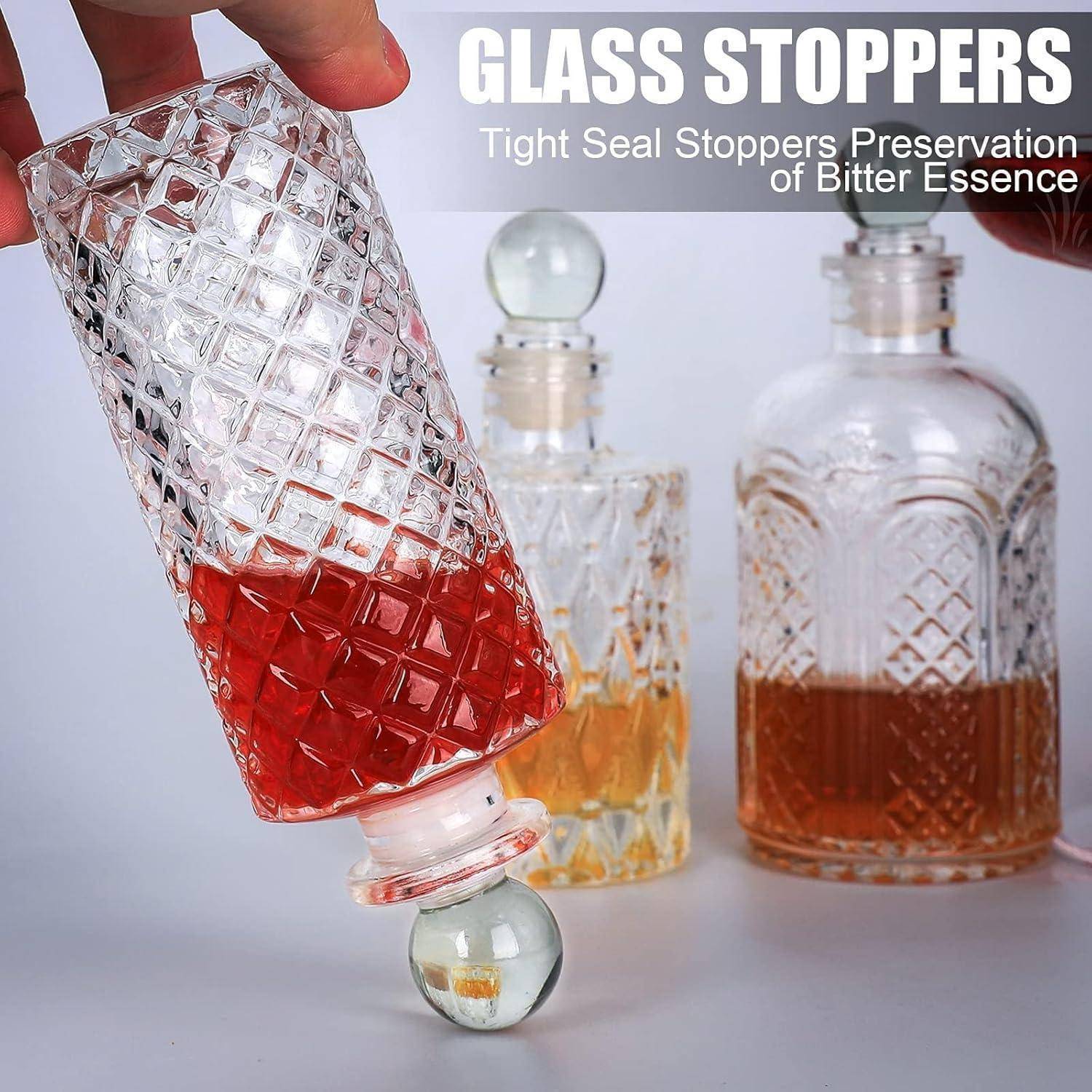 Bitterflasche für Cocktails 3-tlg. Glas mit Armaturenbrett-Deckel