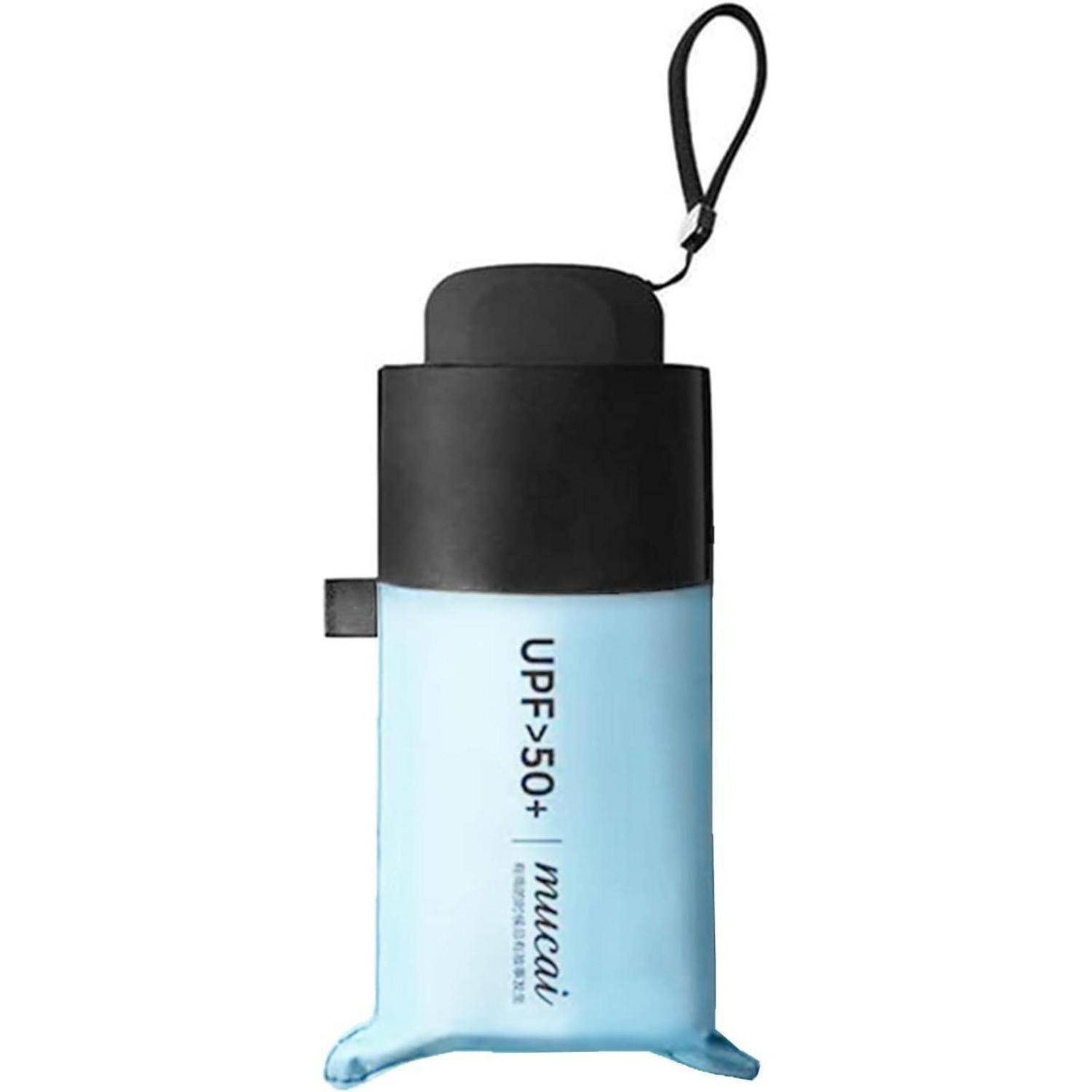 Regenschirm Taschenschirm Faltbar Windfest UV Schutz Mini Blau