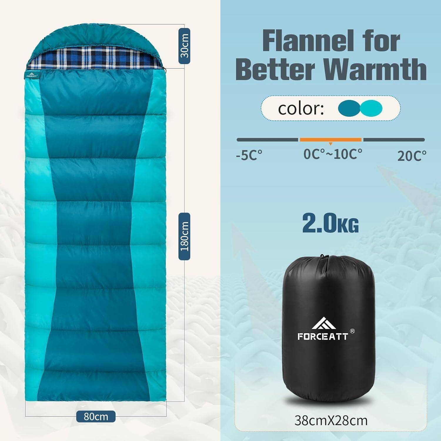 Schlafsack Winter -5°-20 Grad Outdoor 3-4 Jahreszeiten Leicht