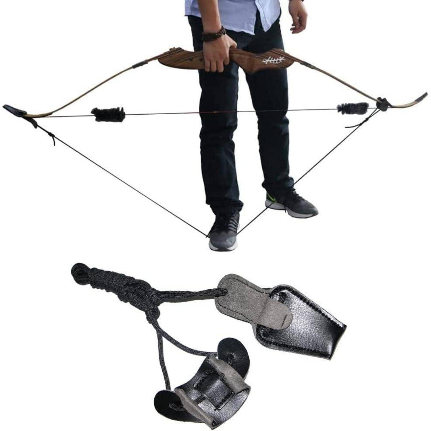 Bogenspanner Recurve Langbogen Leder Spannhilfe Gliedmaßen helfer
