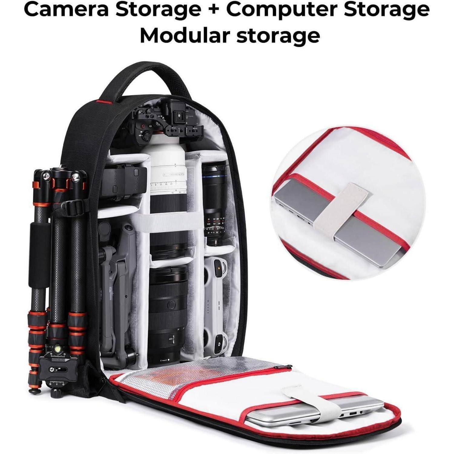Fotorucksack wasserdicht Kameratasche mit Laptopfach für Canon Sony