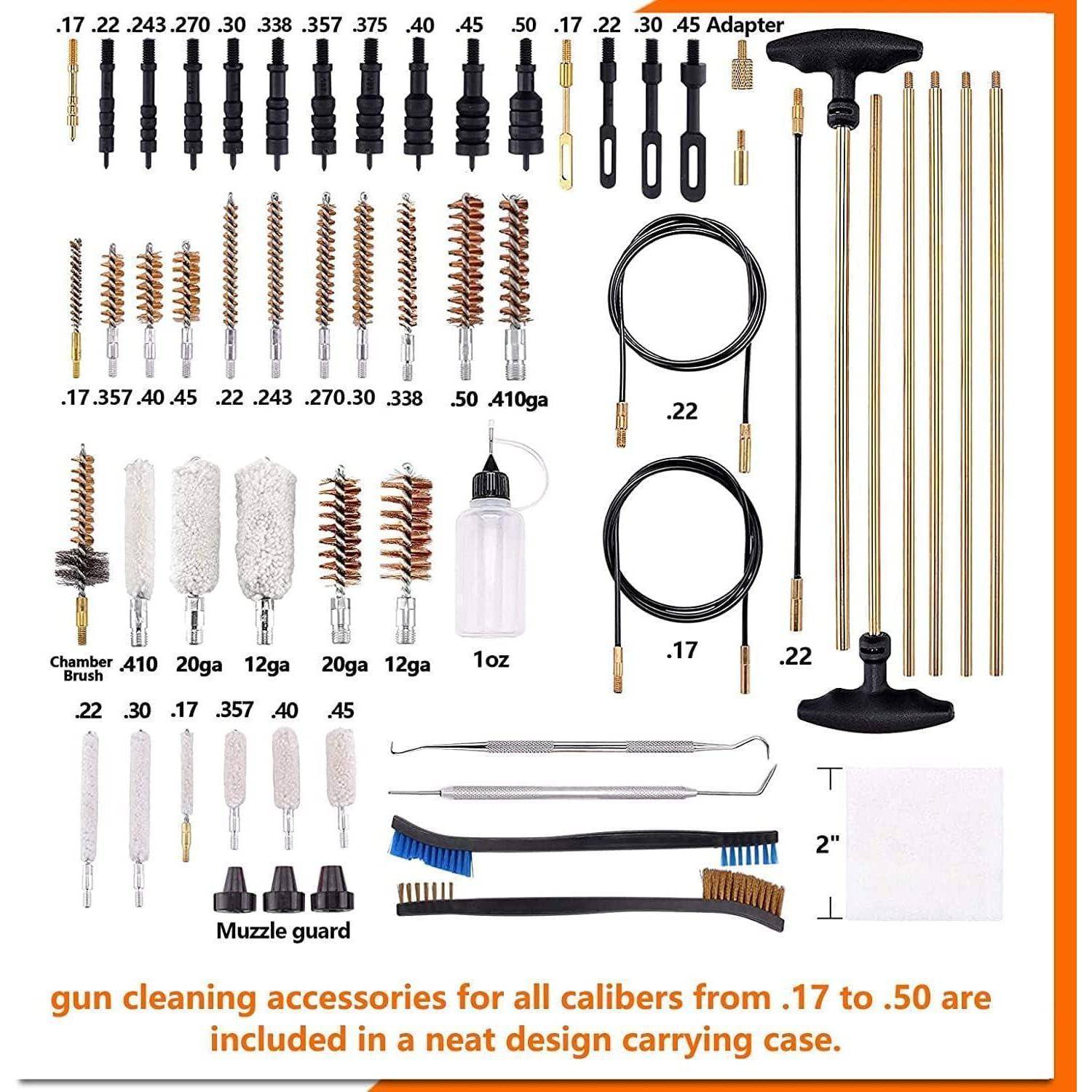 Gun Cleaning Kit Waffenreinigungsset für Gewehr Pistolen Schrotflinten