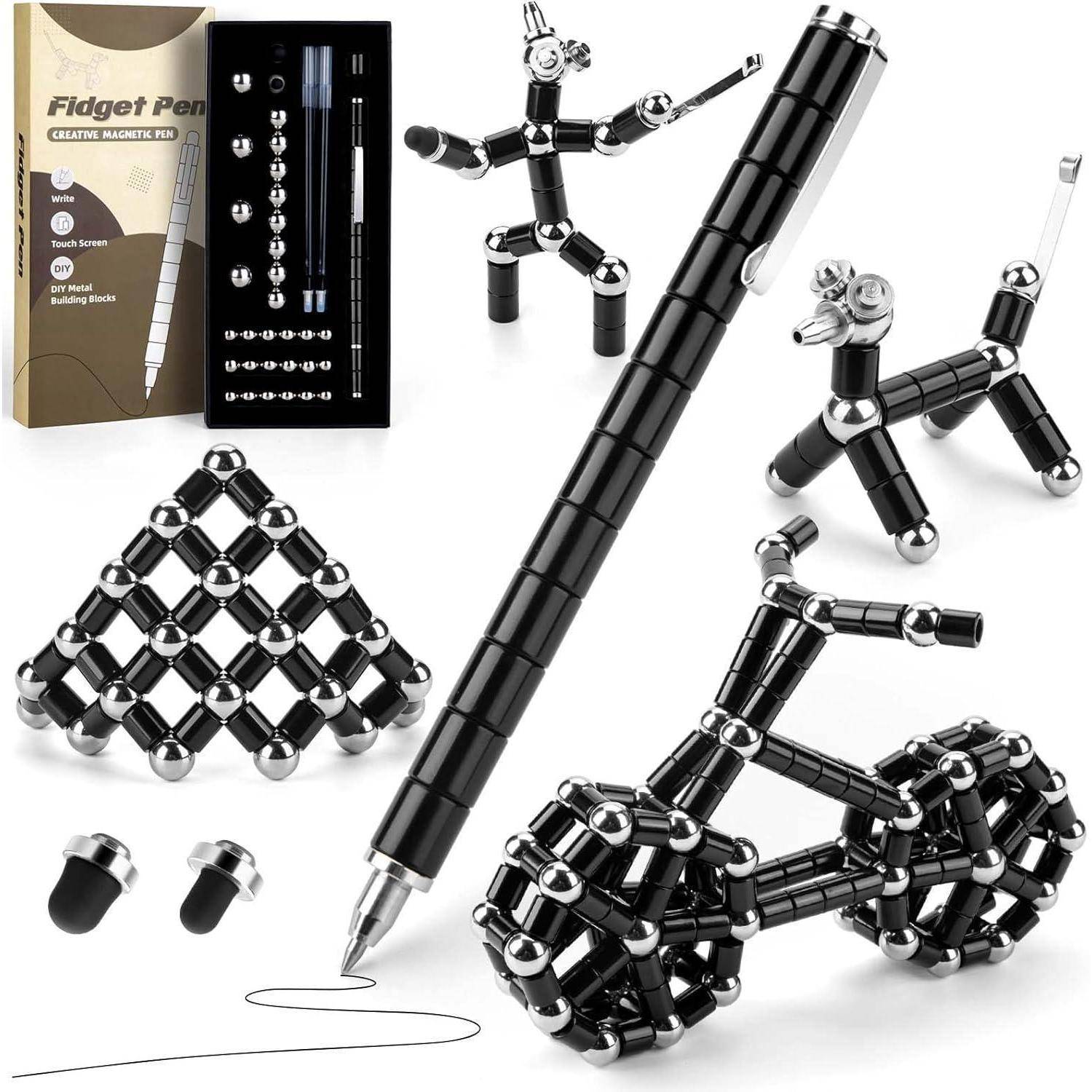 Magnetischer Fidget Pen Stressabbau Stift 49tlg. Set in Geschenkbox