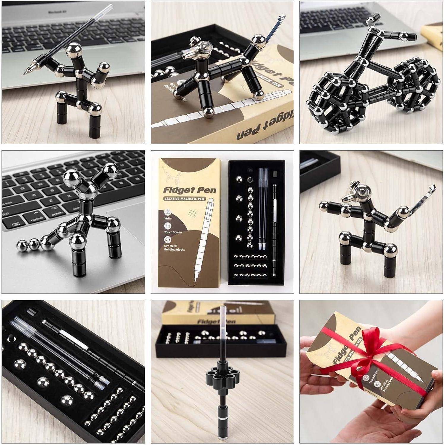 Magnetischer Fidget Pen Stressabbau Stift 49tlg. Set in Geschenkbox