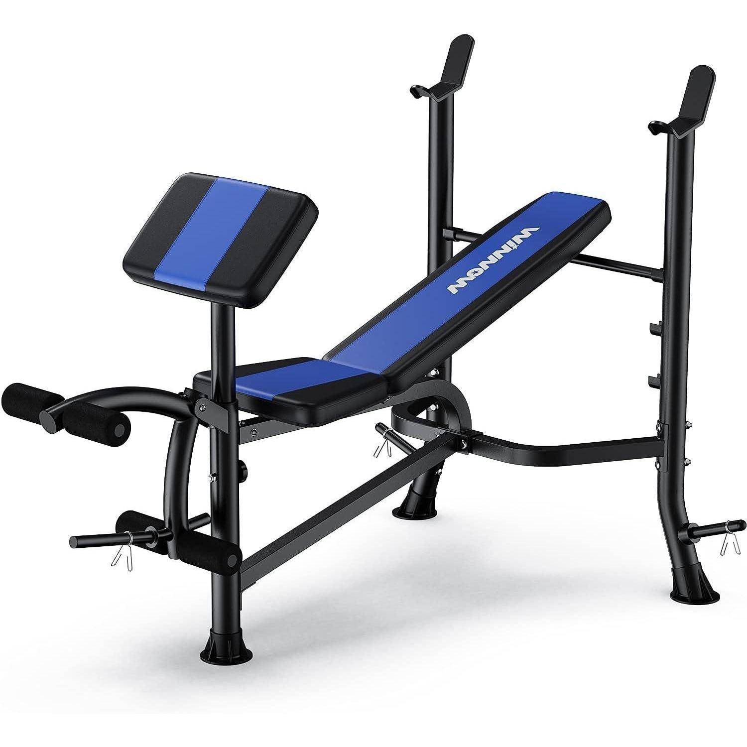Verstellbare Hantelbank mit Beinstrecker und Preacher Curl für
