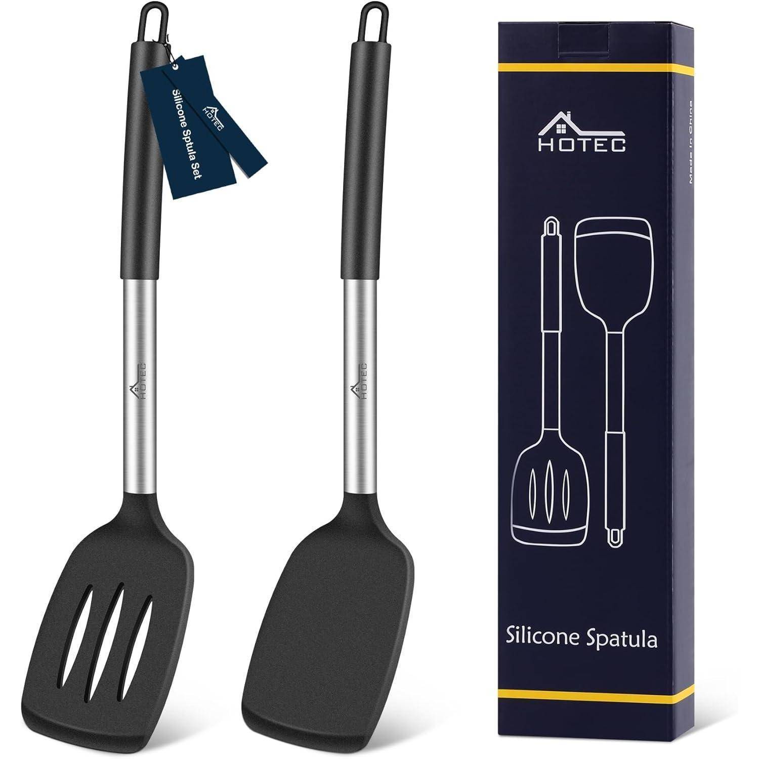 Pfannenwender Pfannkuchenwender Silikon Good Grip Schwarz 34.8cm