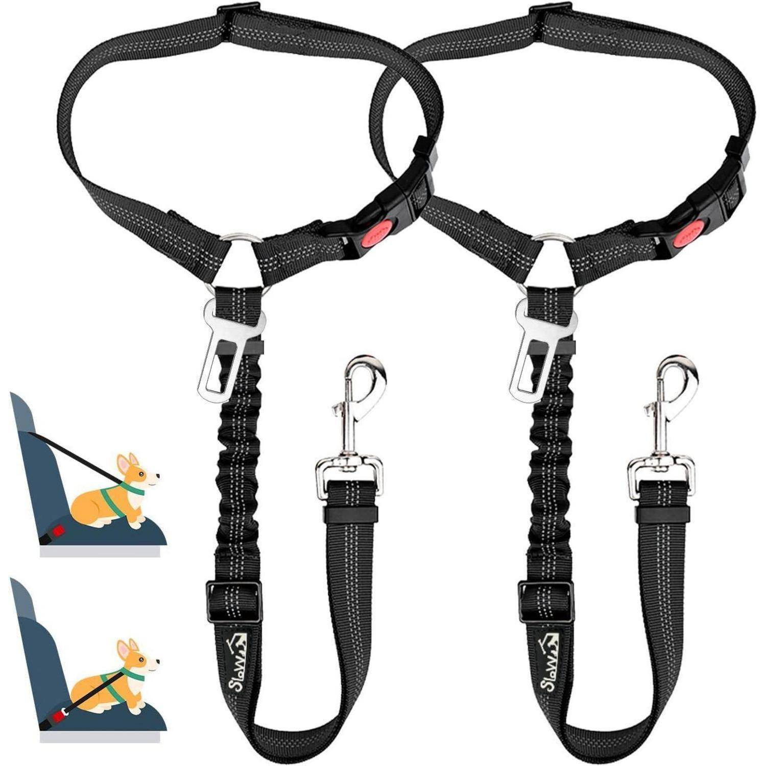 Hundegurt Auto Kopfstützen-Rückhalte Sicherheitsgurt Reflektor 2Pcs