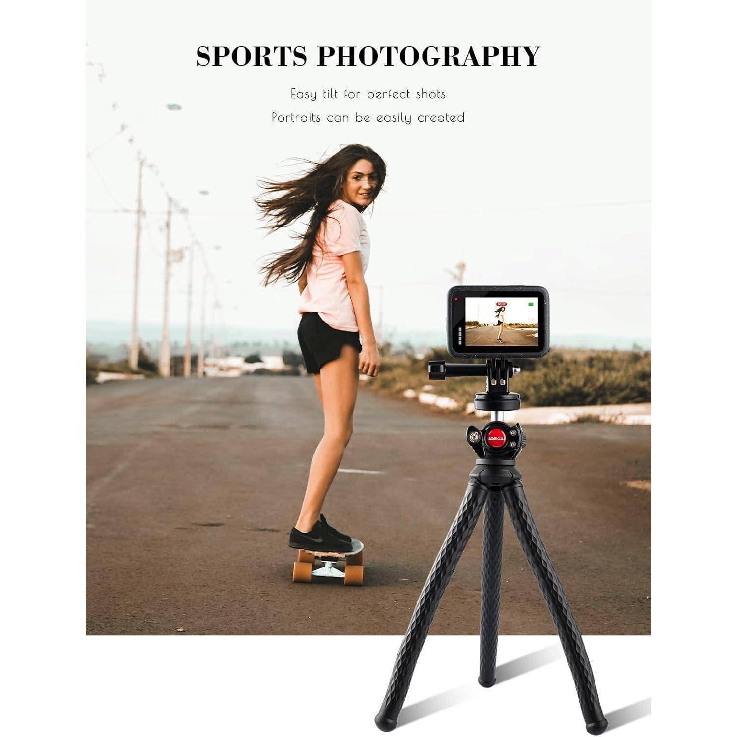 Flexibles Action Kamera Stativ Octopus Pod für GoPro Insta-360 Video