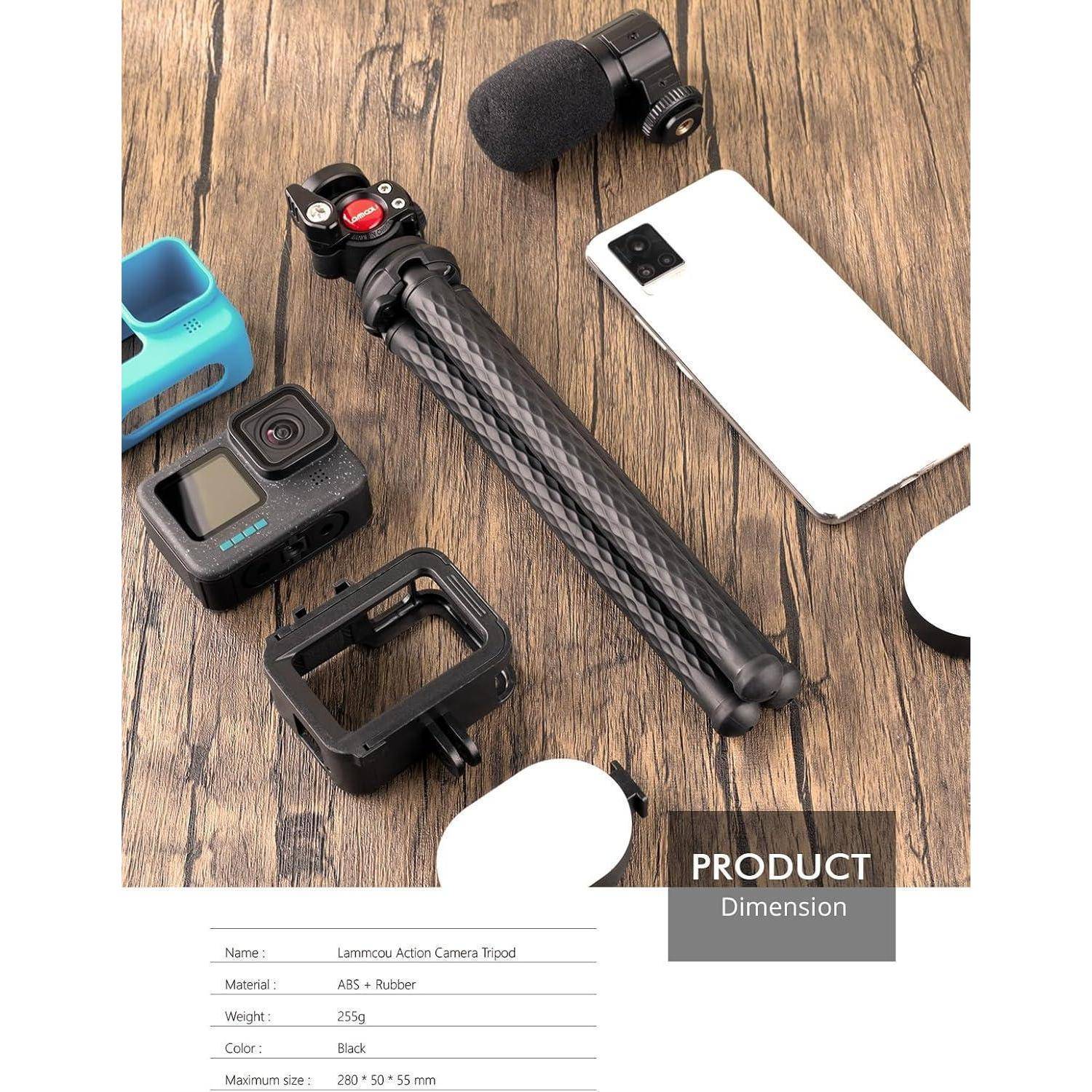 Flexibles Action Kamera Stativ Octopus Pod für GoPro Insta-360 Video