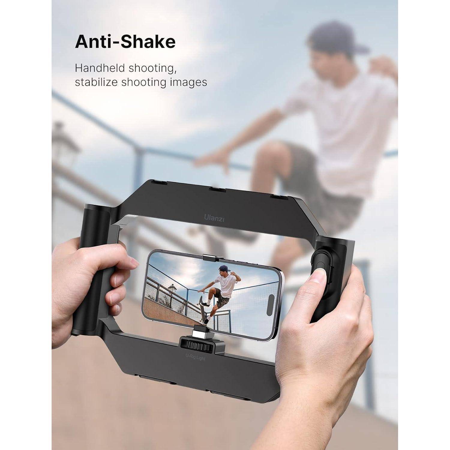 Handy Video Rig Dimmbar 2500K-9000K Stabilisator Bluetooth Smartphone