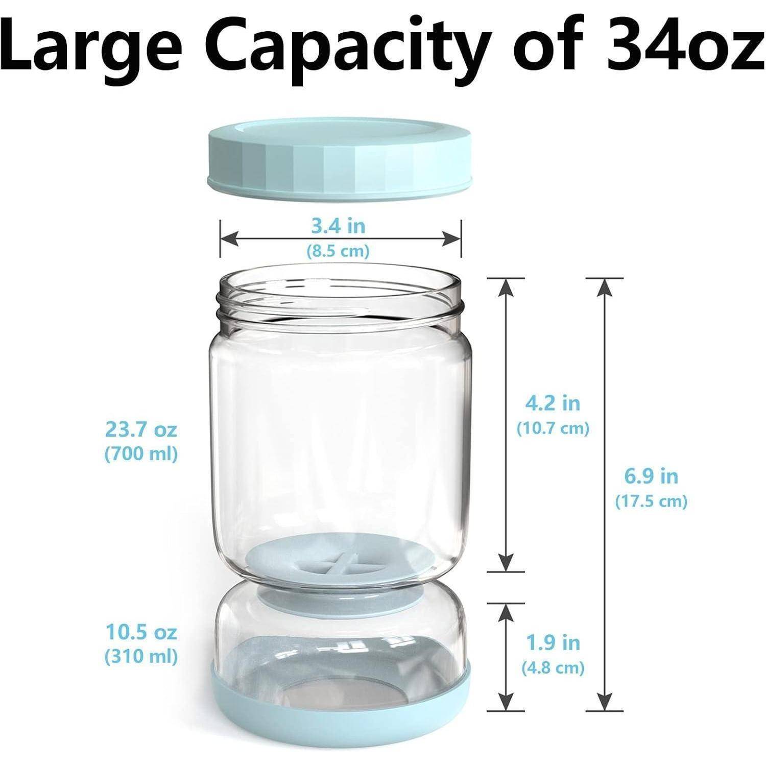 Einmachglas mit Sieb und Deckel 1L Olive Sanduhr Container Hofladen