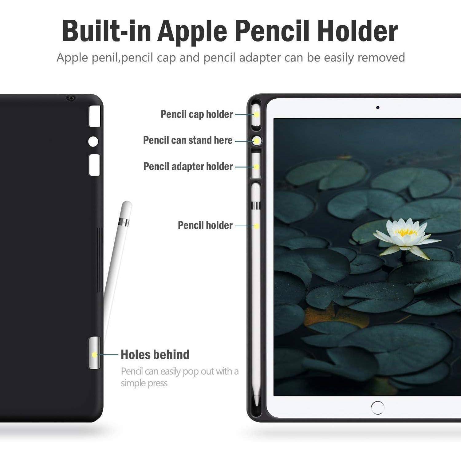 Hülle iPad 789 102Zoll Stifthalter Schlaf Aufwach PU Leder Grün