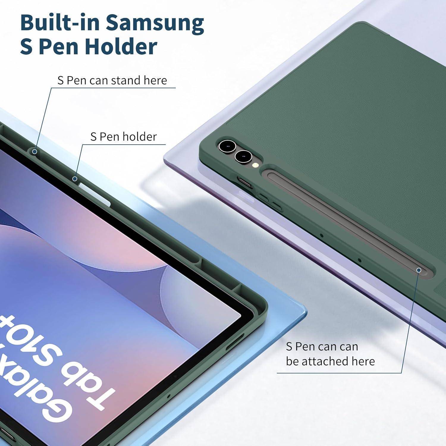 Hülle für Samsung Galaxy Tab S9 FE+ Plus/S9 Plus 12,4 Zoll 2023