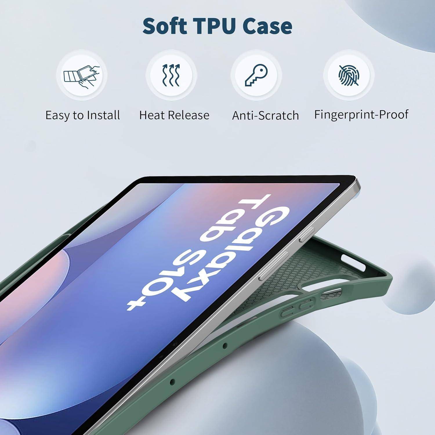 Hülle für Samsung Galaxy Tab S9 FE+ Plus/S9 Plus 12,4 Zoll 2023