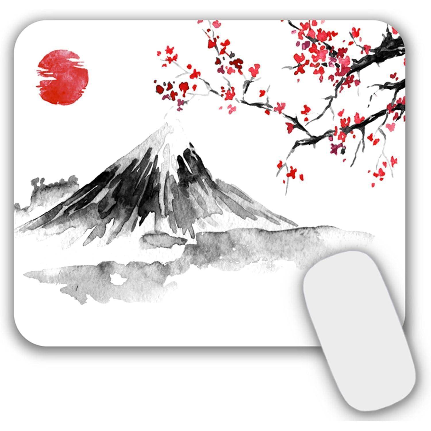 Mauspad Klein Motiv Japan Style 24x20 cm Abwaschbar Rutschfest Ultra