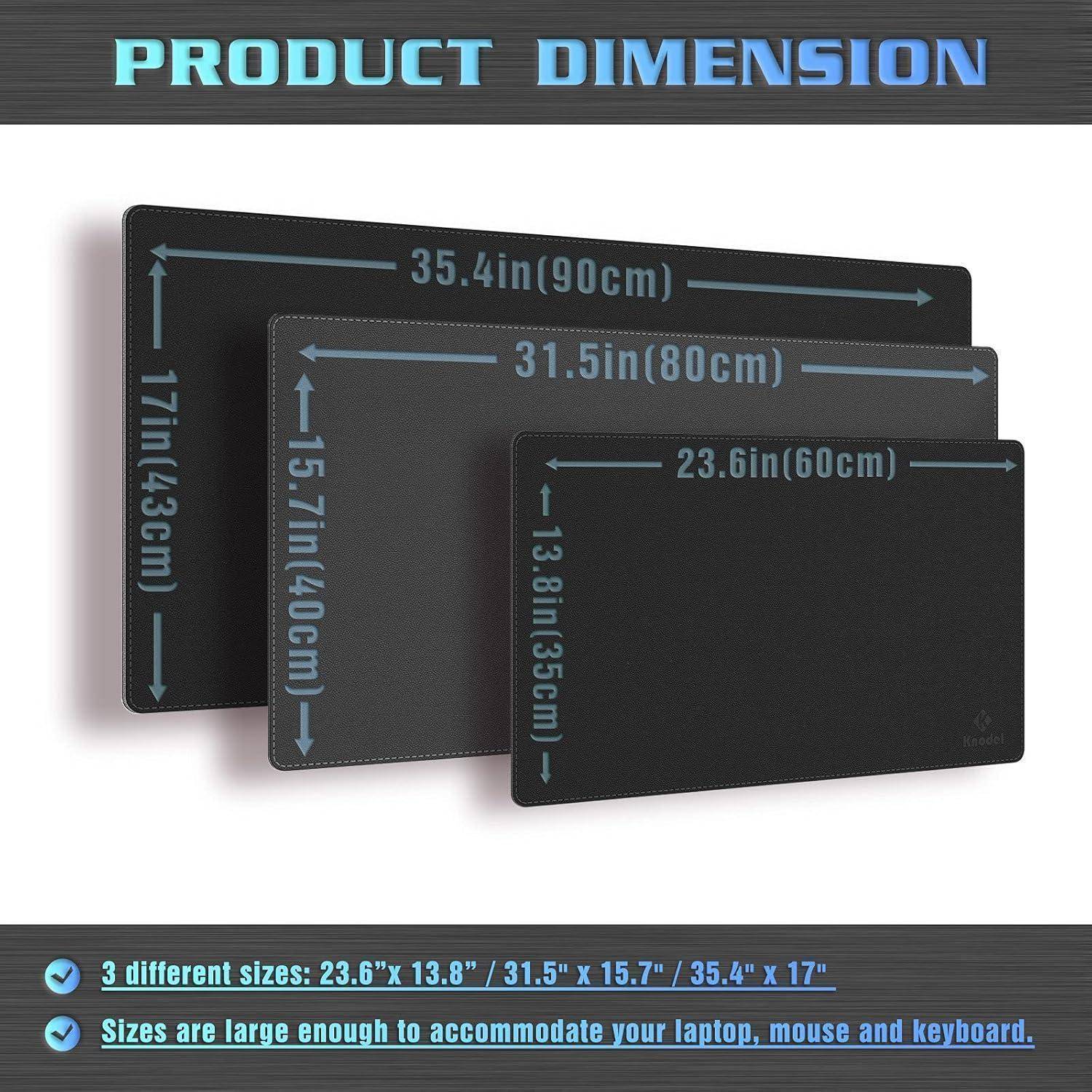 Upgrade Schreibtischunterlage 90x43cm PVC-Leder doppelseitig Schwarz