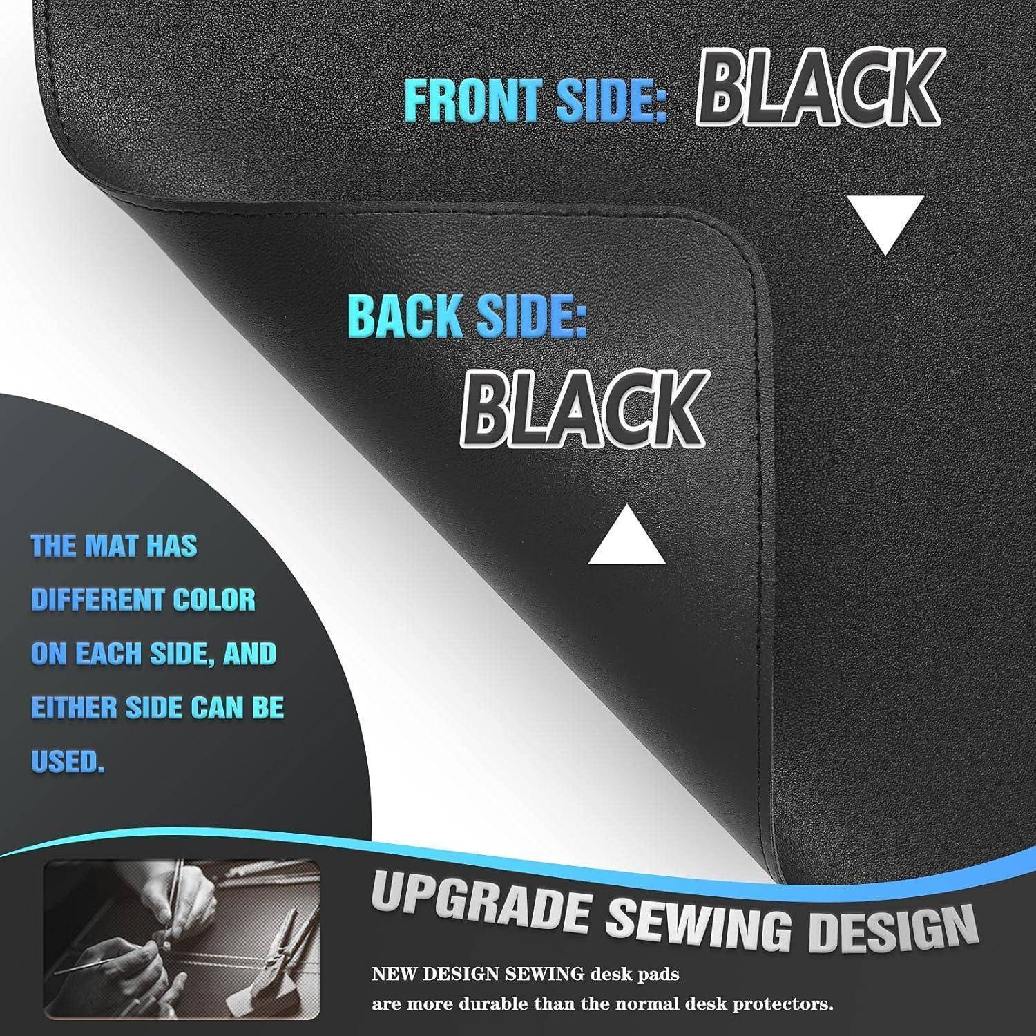 Upgrade Schreibtischunterlage 90x43cm PVC-Leder doppelseitig Schwarz