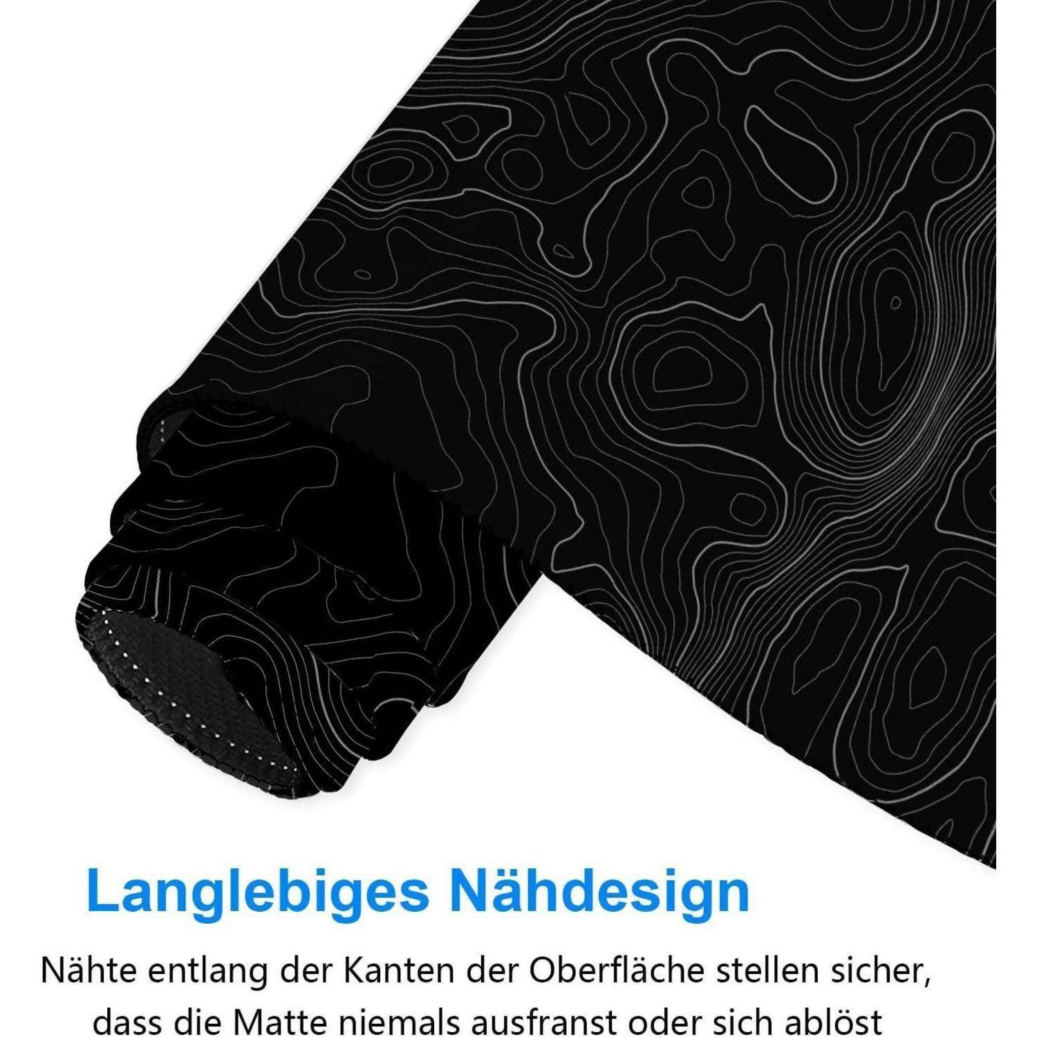 Gaming Mauspad XXL 900x400mm Artistic Curve vernähte Kanten rutschfest