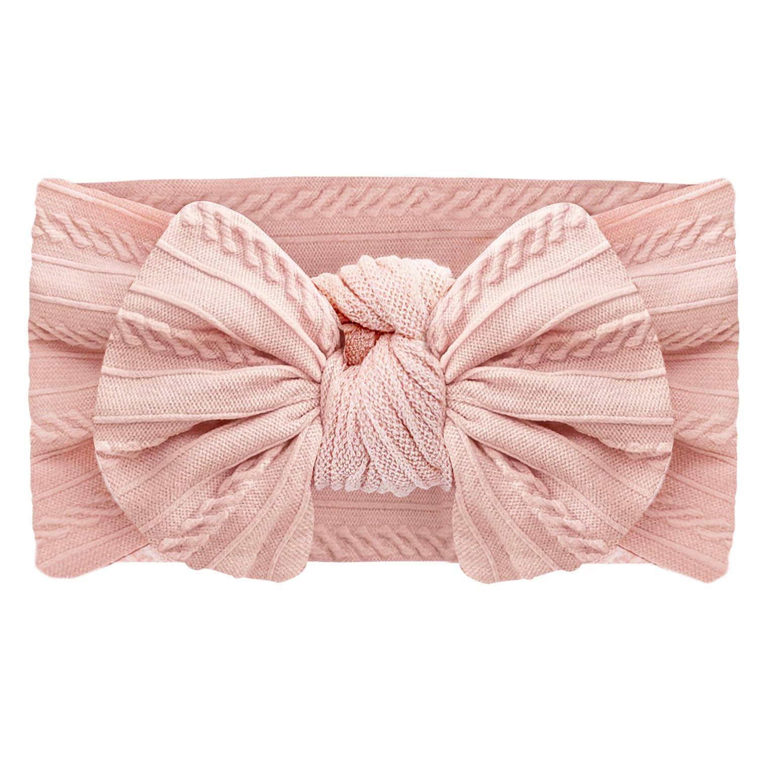 2er Pack Baby Turban Stirnband Nylon Schleife Kopfbedeckung für