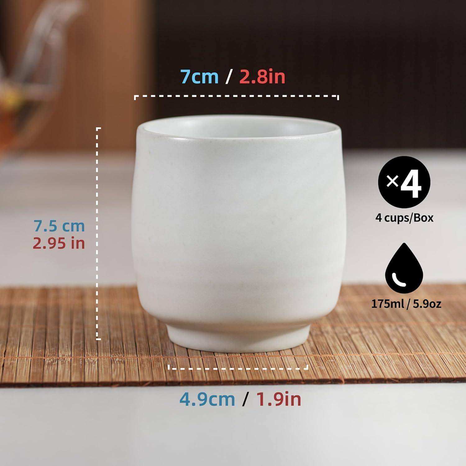 Chinesische Teetassen Set, 5,8 oz, 4