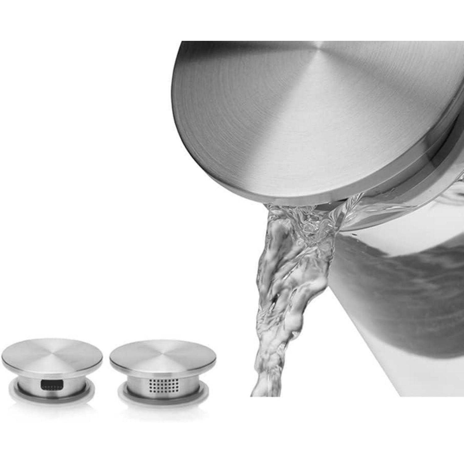 Karaffe Borosilikatglas Edelstahl Deckel Heißes Kaltes Wasser Saft