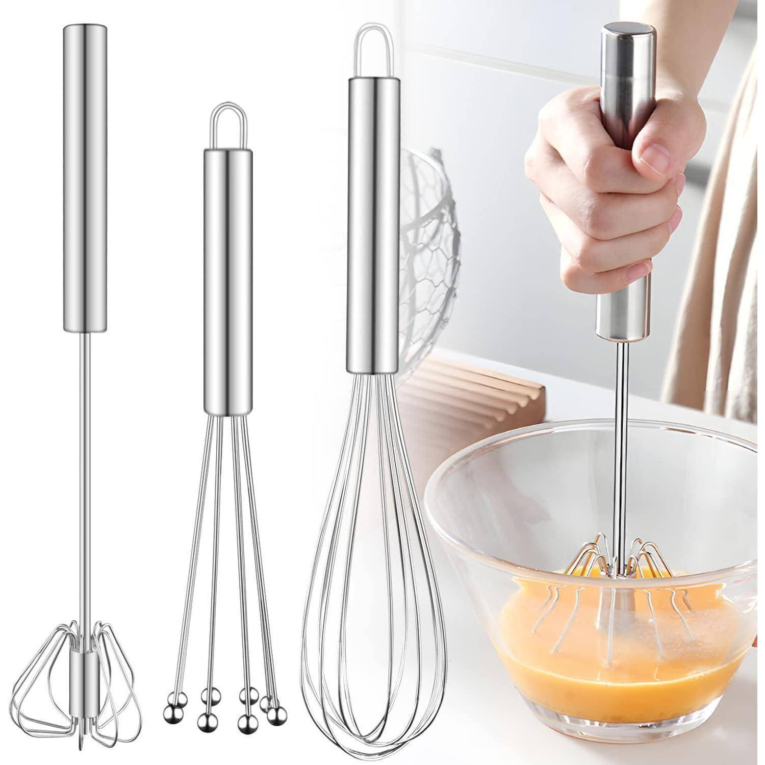 Schneebesen Set Edelstahl 3 Stück Rührbesen Flexi Schneebesen Perlen