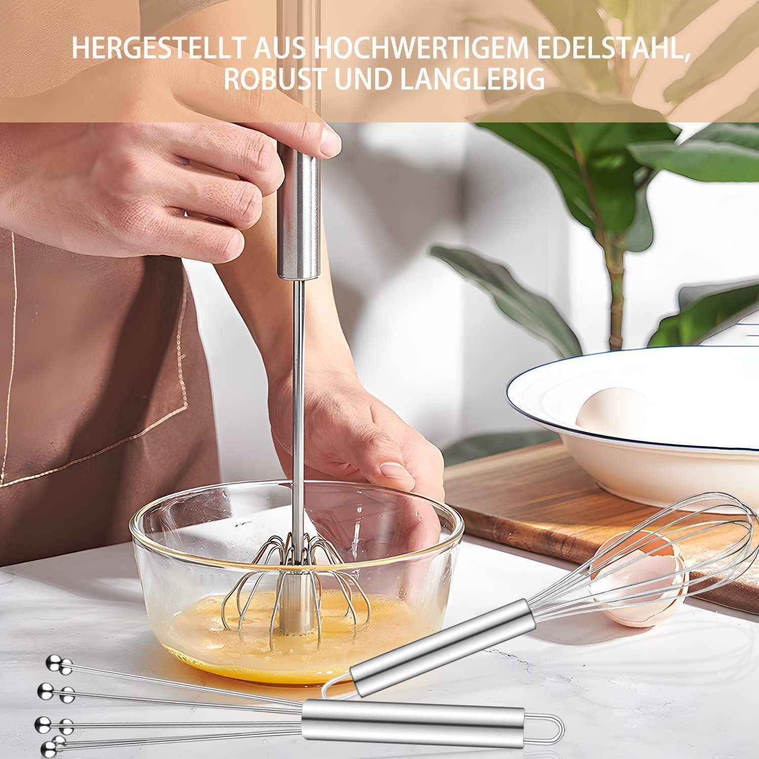 Schneebesen Set Edelstahl 3 Stück Rührbesen Flexi Schneebesen Perlen