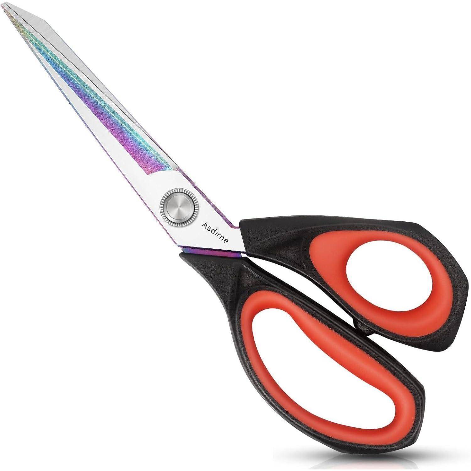 Stoffschere mit Heavy Duty Titan-beschichteten Klingen und Soft-Grip