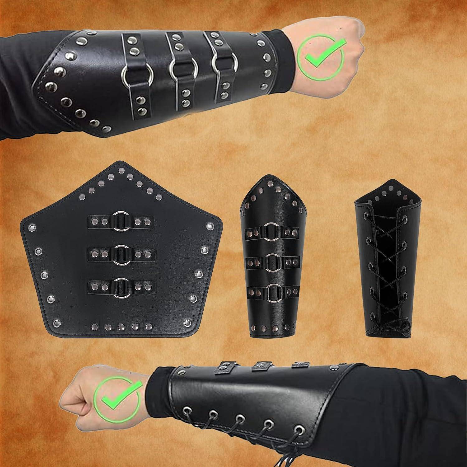 Mittelalterliches Ritterkostüm Set Halloween Zubehör Schwarz