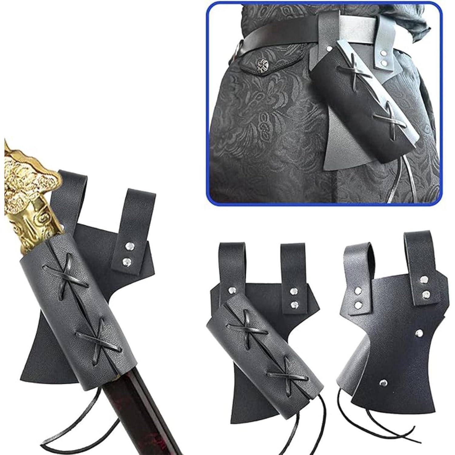 Mittelalterliches Ritterkostüm Set Halloween Zubehör Schwarz