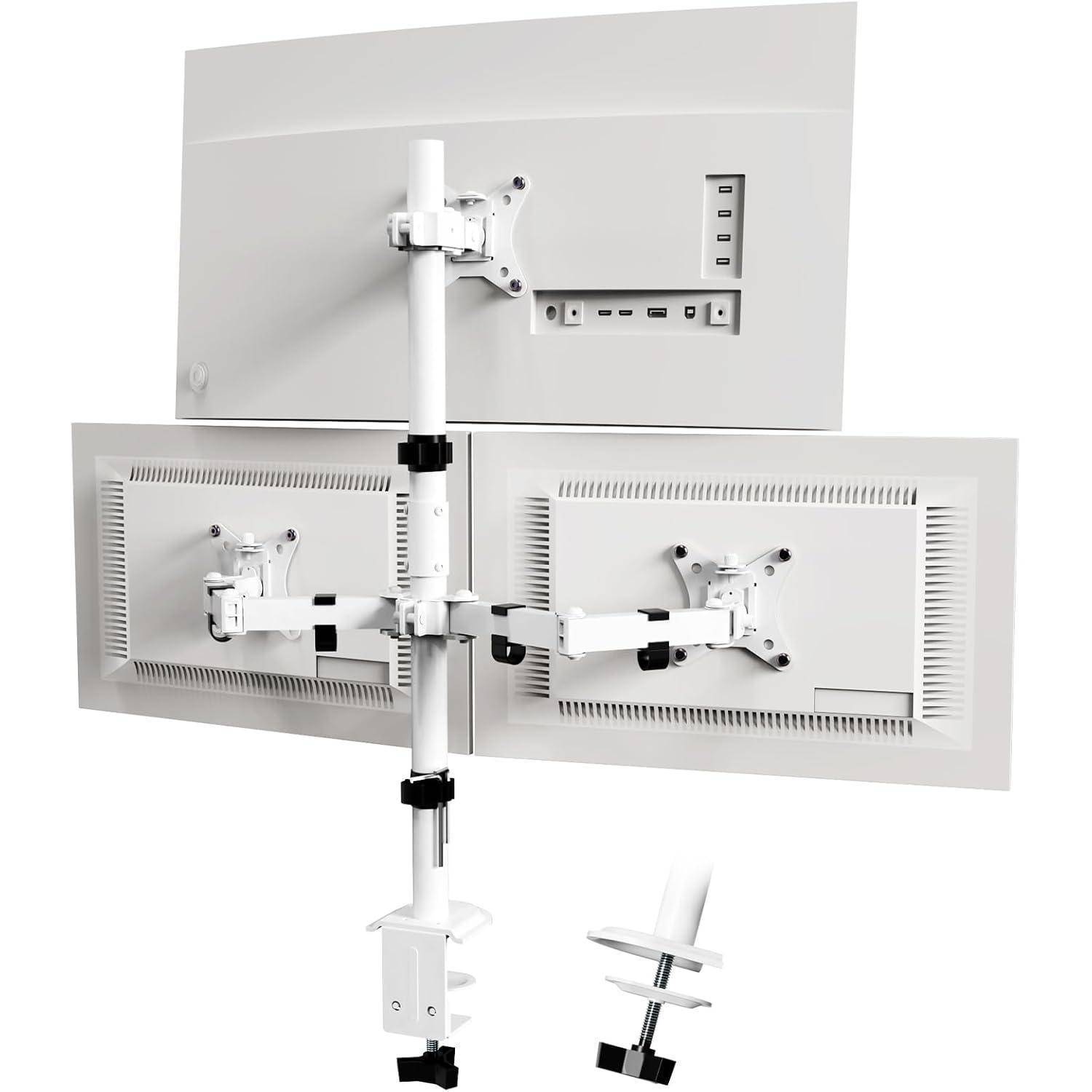 Monitor Halterung 3 Monitore für 13-32 Zoll Schwenkbar Neigbar Height