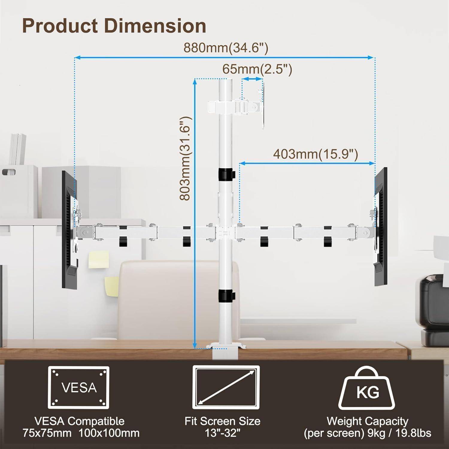 Monitor Halterung 3 Monitore für 13-32 Zoll Schwenkbar Neigbar Height