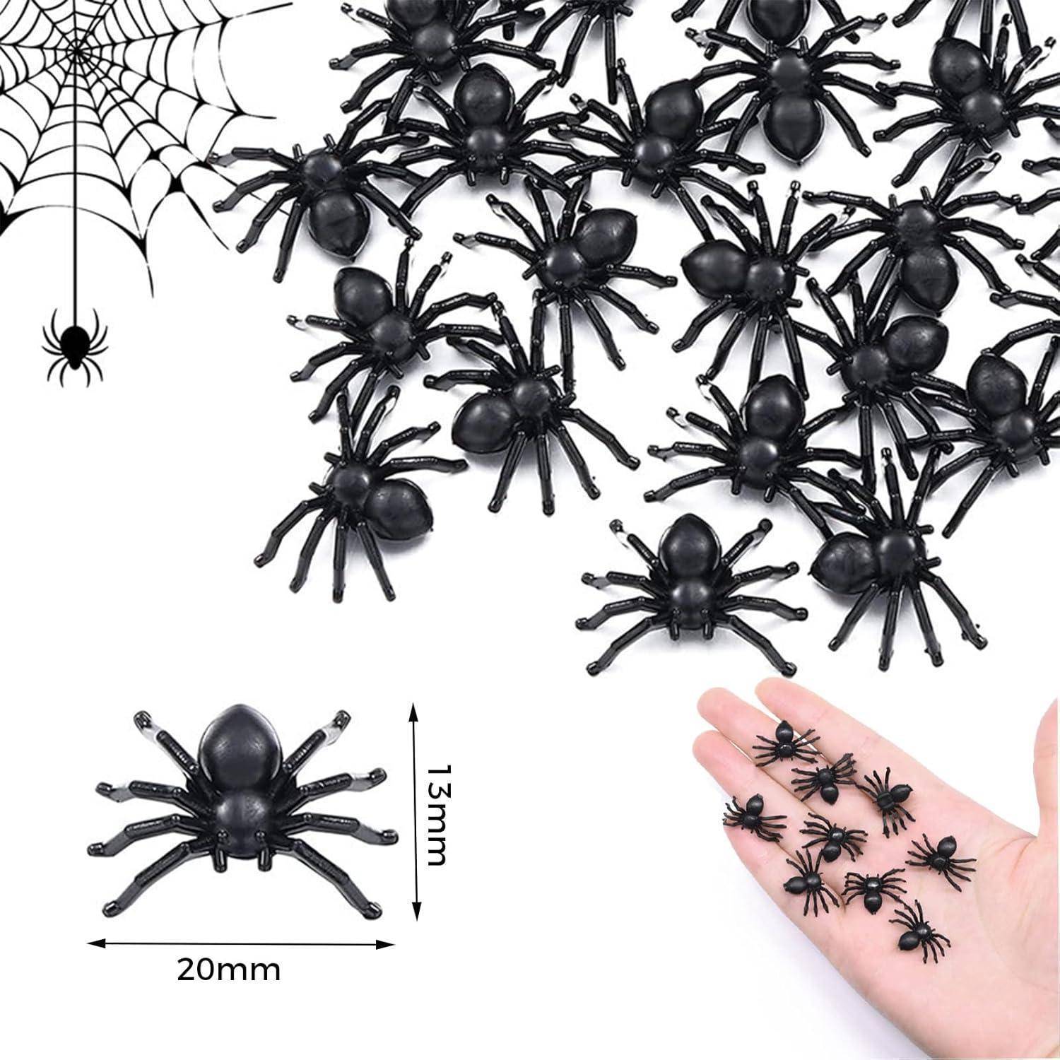 100 Realistische Halloween Spinne Deko Kunststoff Gruselig Spielzeug