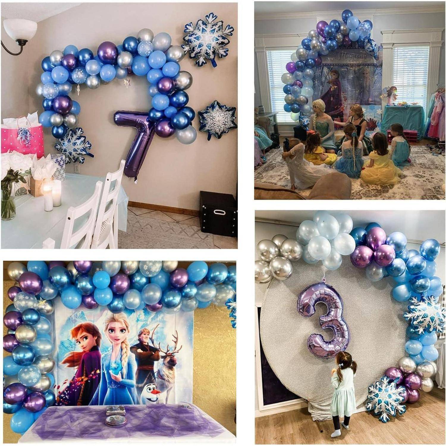 Winter Wonderland Schneeflocke Luftballons Party Dekoration Kit 99er