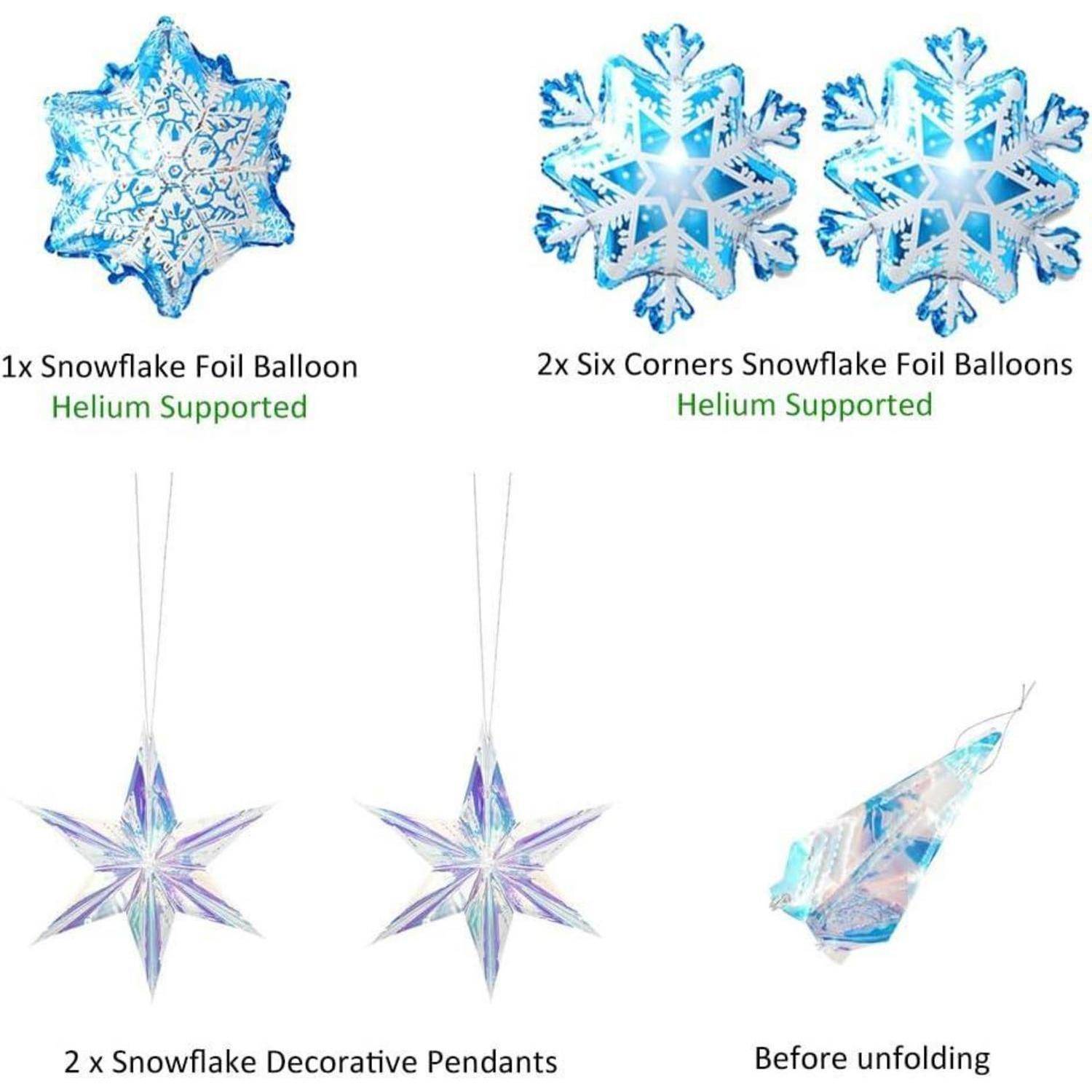 Winter Wonderland Schneeflocke Luftballons Party Dekoration Kit 99er