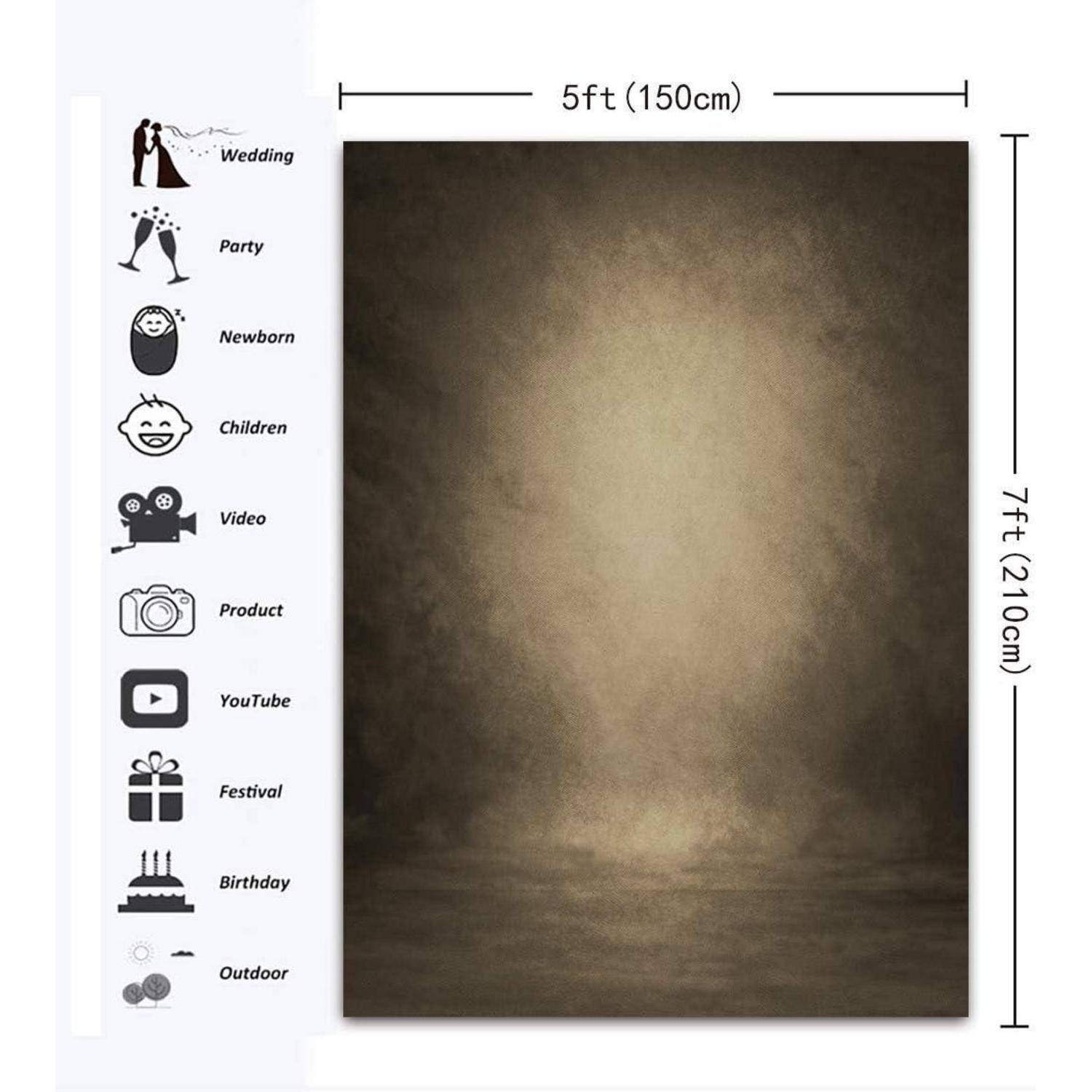 Retro Abstrakt Braun Textur Portrait Fotografie Hintergrund 150x210cm