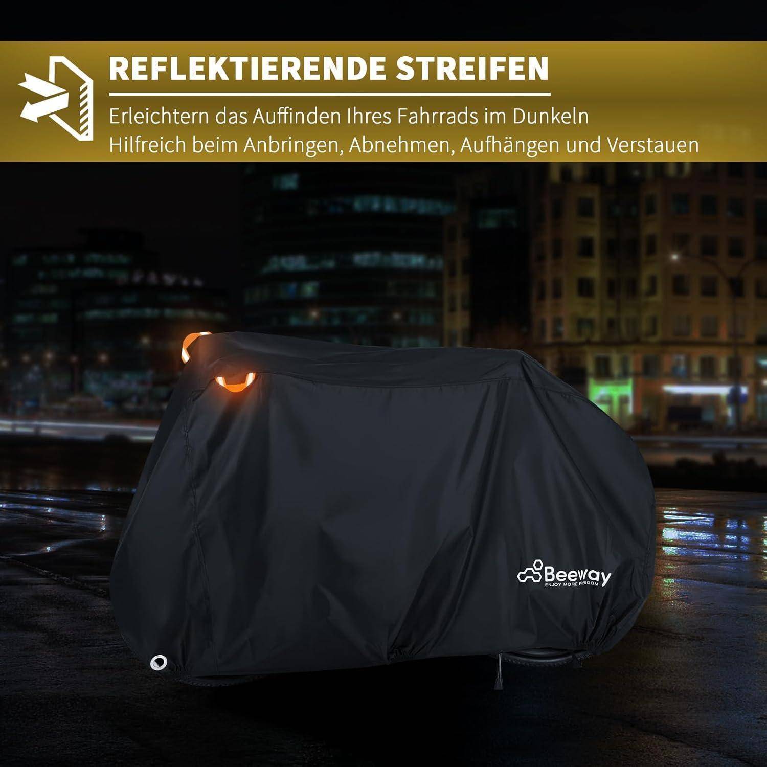 Fahrradabdeckung wasserdicht 210D Oxford 195x105x70 cm Schwarz/Silber
