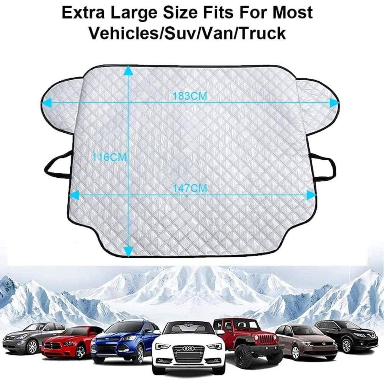 Frontscheibenabdeckung Auto Winter Windschutz Magnet Fixierung