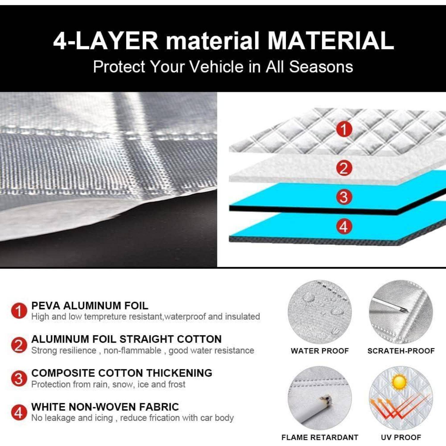 Frontscheibenabdeckung Auto Winter Windschutz Magnet Fixierung