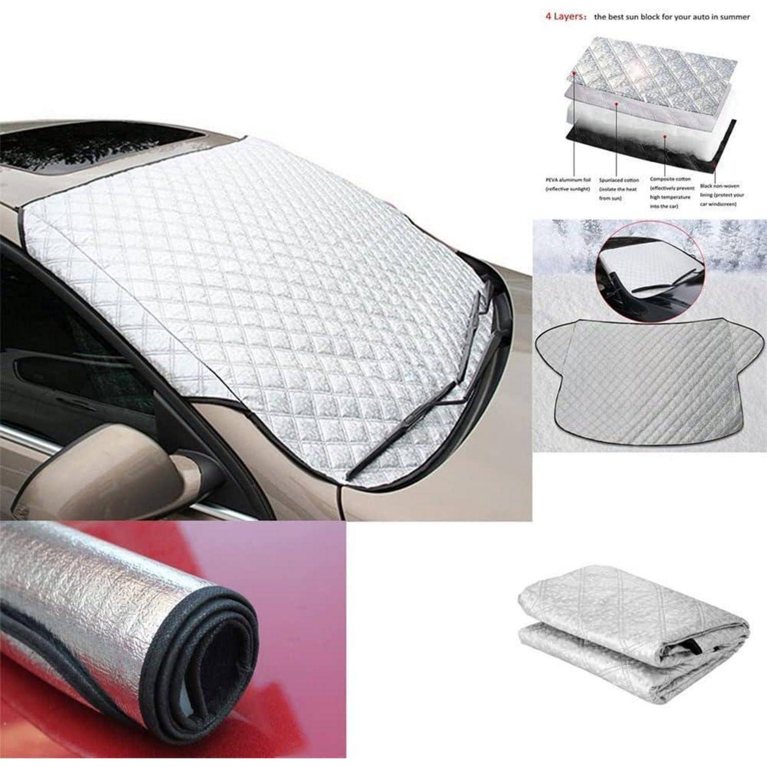 Frontscheibenabdeckung Auto Magnet Faltbar Winterabdeckung 190x100cm