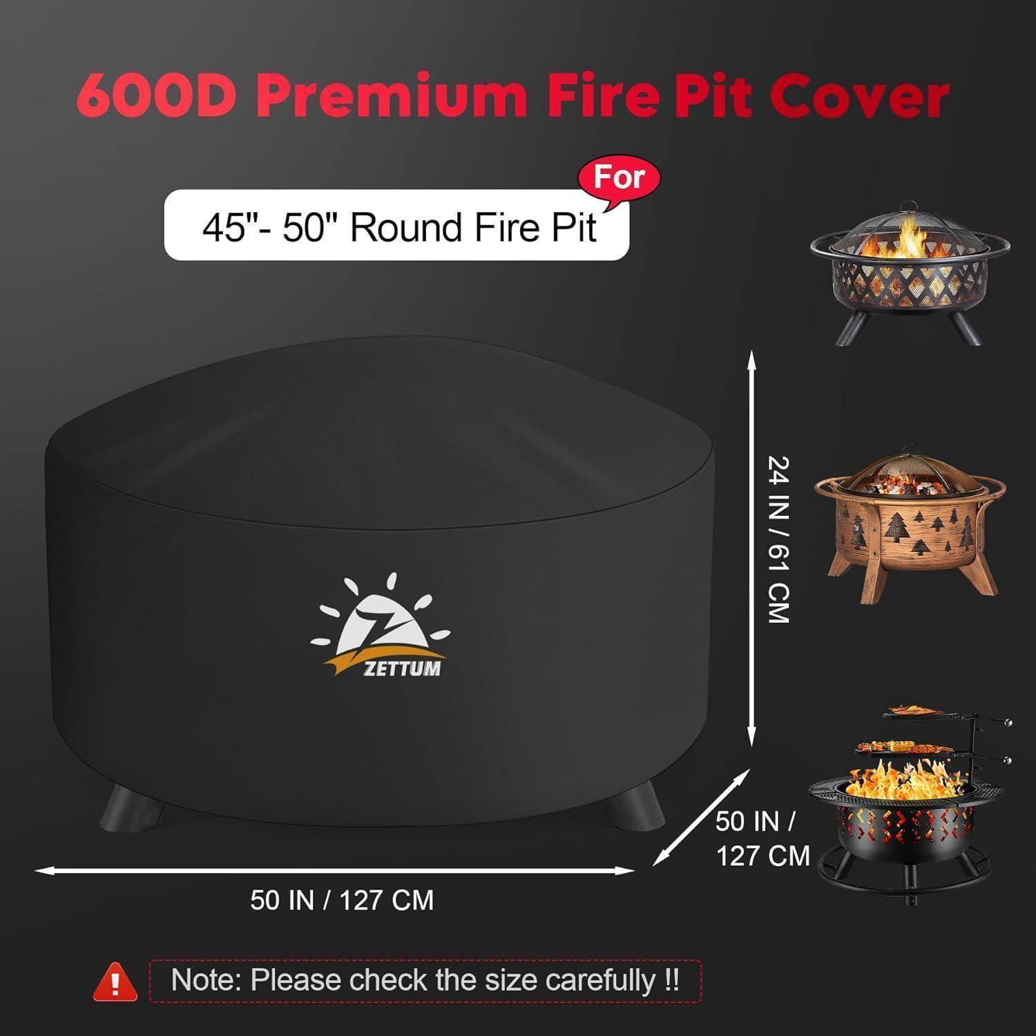 Schutzhülle für Feuerschale 125 cm, Oxford Cloth PU