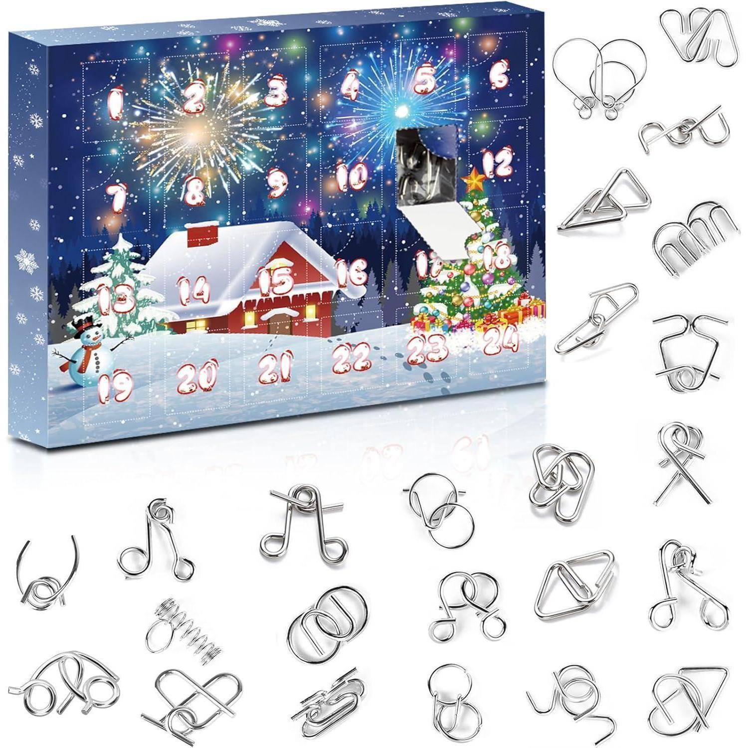 Metallpuzzle Adventskalender 2024 Knobelspiele Weihnachten Geschenke