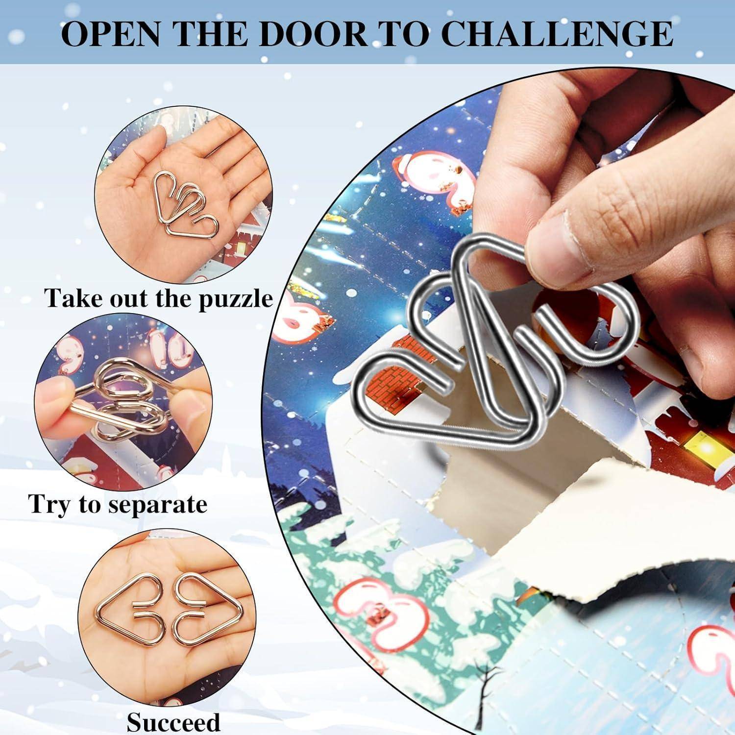 Metallpuzzle Adventskalender 2024 Knobelspiele Weihnachten Geschenke