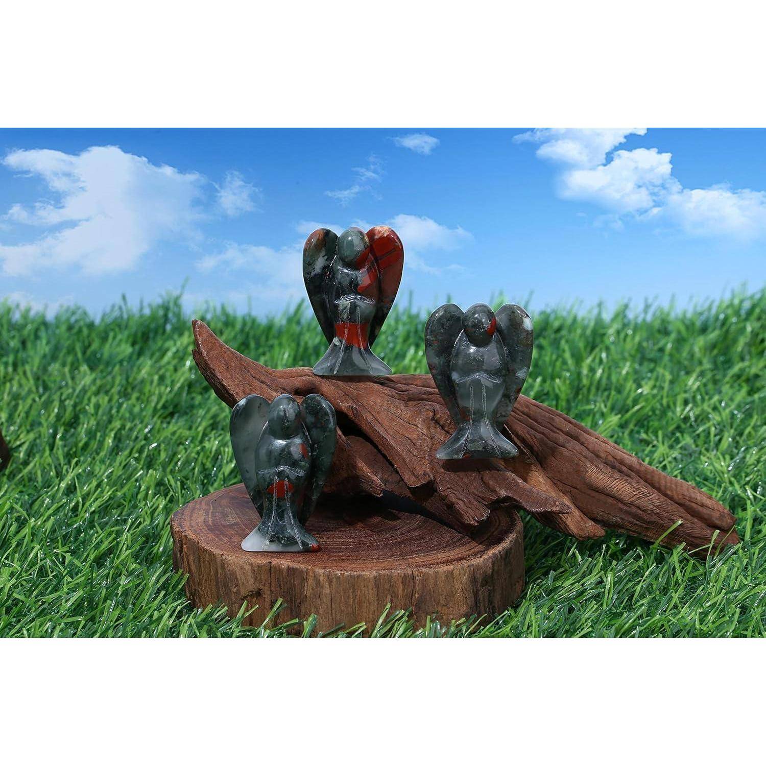 Engel Figur Schutzengel Afrika Blutstein Kristall Heilung 50mm