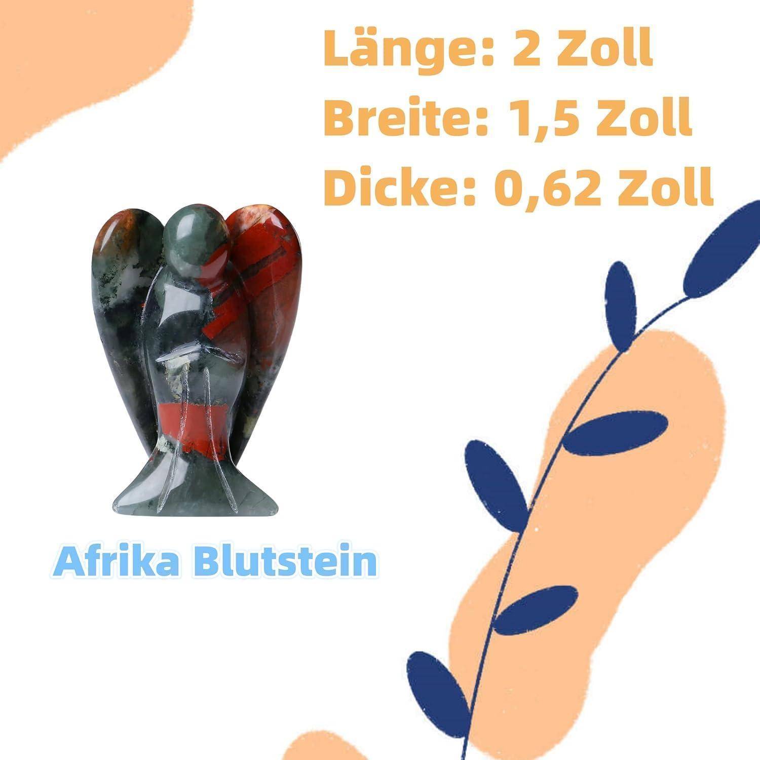 Engel Figur Schutzengel Afrika Blutstein Kristall Heilung 50mm
