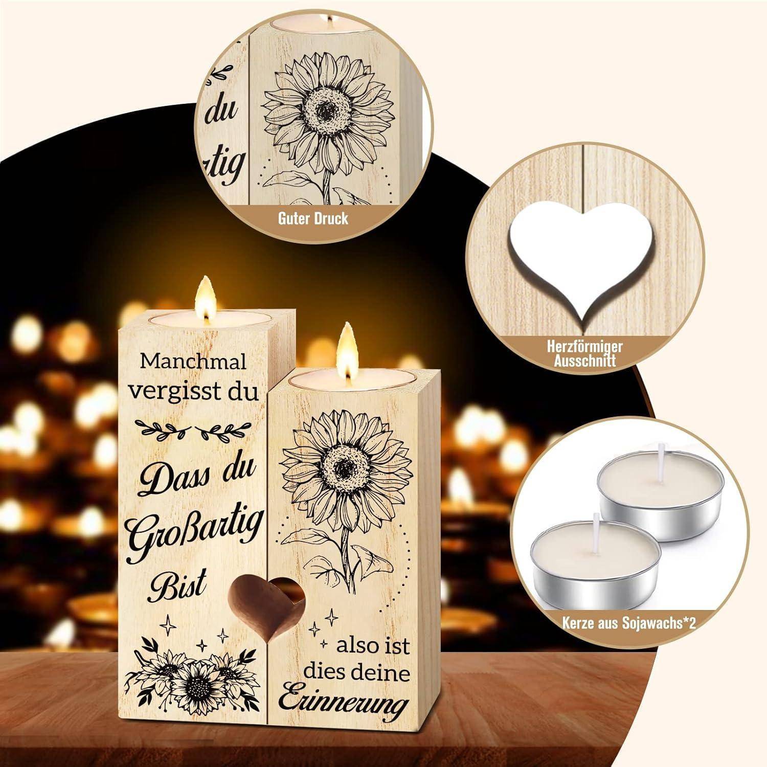 Herzförmiger Kerzenhalter Geschenk Freundin Freund Männer Frauen