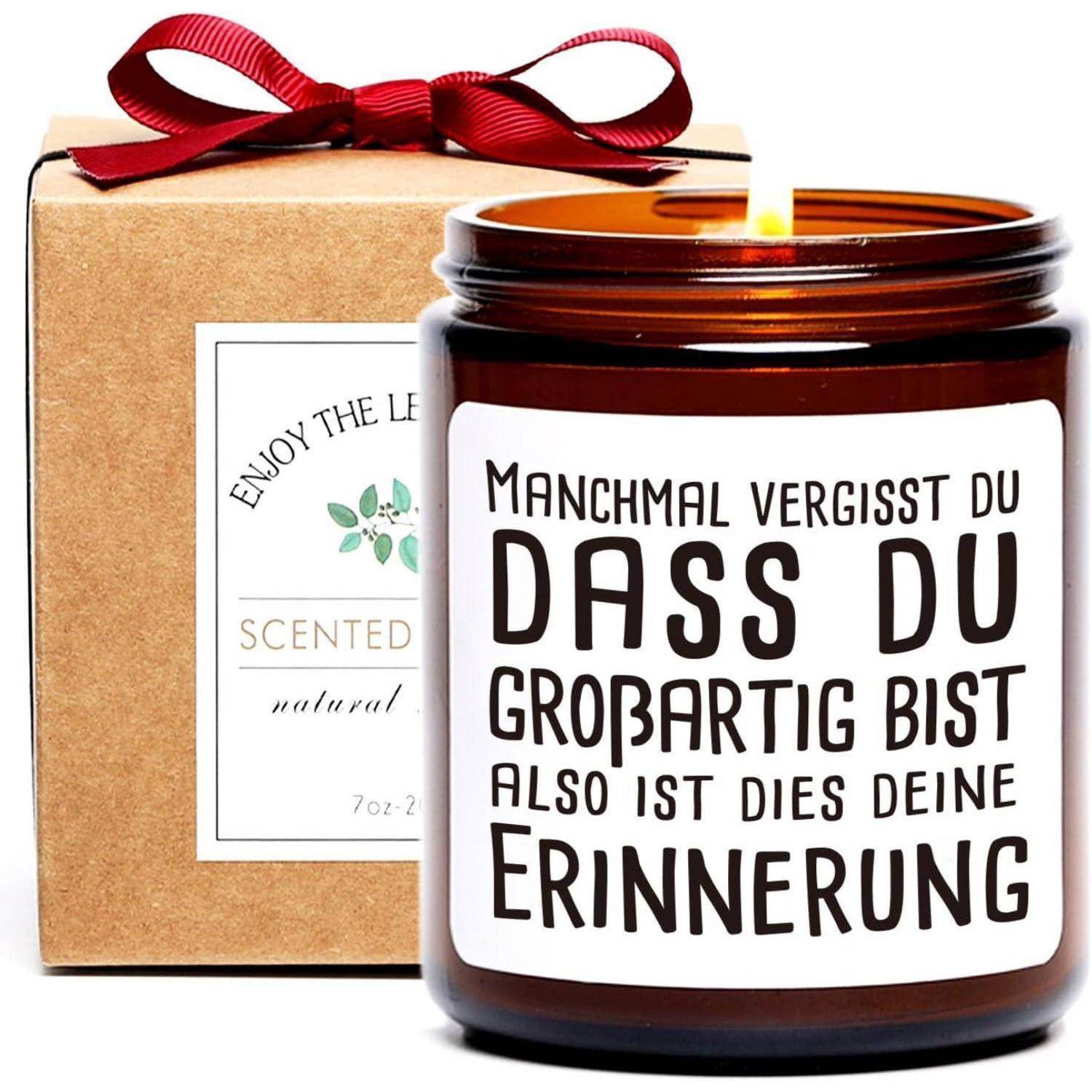Duftkerze Natur Sojawachs 200g | Lustiges Geschenk Frauen