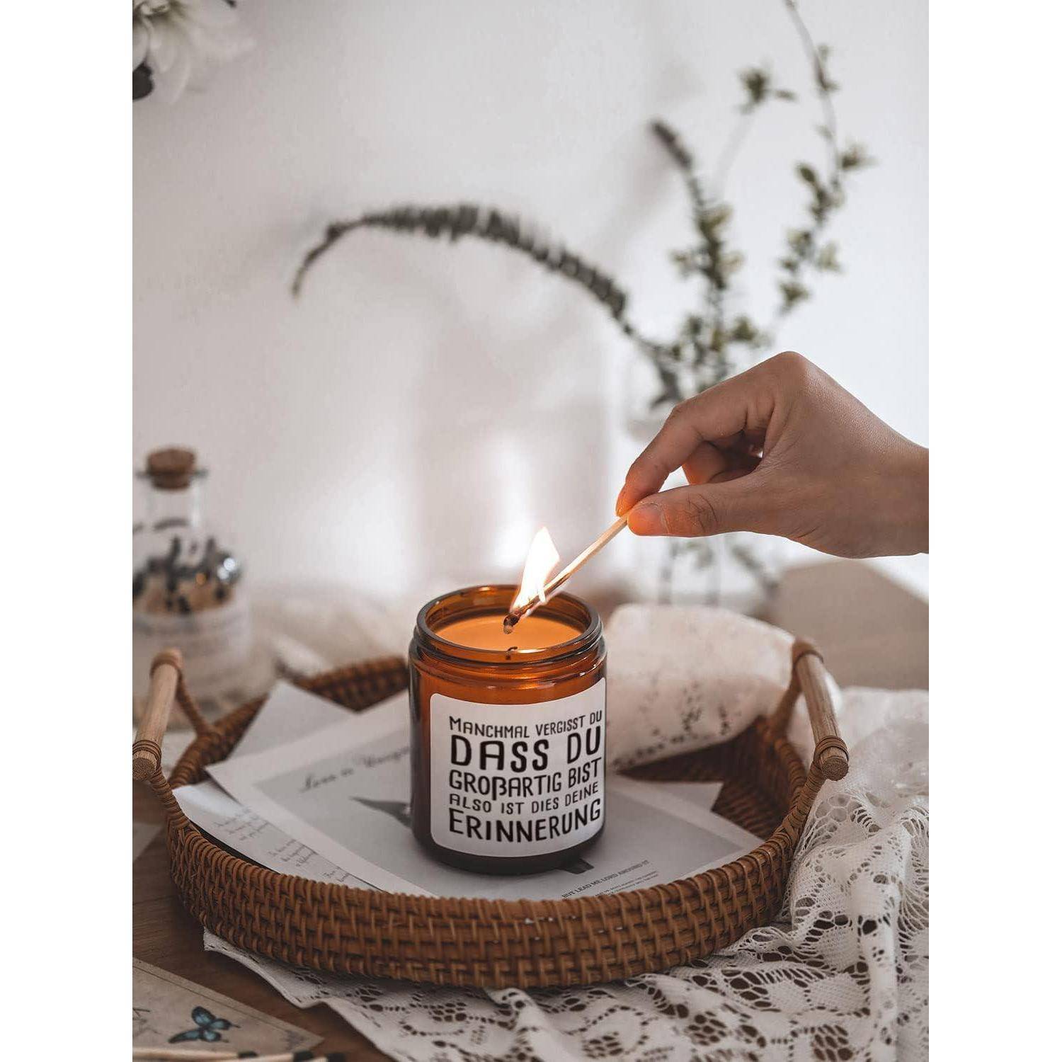 Duftkerze Natur Sojawachs 200g | Lustiges Geschenk Frauen